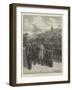 The German Emperor Inspecting the Royal Marine Artillery at Portsmouth-Thomas Walter Wilson-Framed Giclee Print