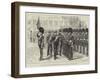 The German Emperor Inspecting the Scots Guards, after His Arrival at Windsor Castle-Melton Prior-Framed Giclee Print