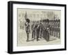 The German Emperor Inspecting the Scots Guards, after His Arrival at Windsor Castle-Melton Prior-Framed Giclee Print