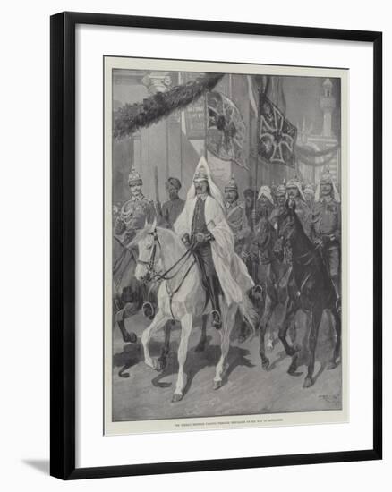 The German Emperor Passing Through Jerusalem on His Way to Bethlehem-Richard Caton Woodville II-Framed Giclee Print