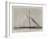 The German Emperor's Yacht Meteor, Now Rigged as a Yawl, Winning the Queen's Cup-null-Framed Giclee Print