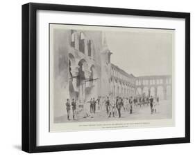 The German Emperor Visiting the Ruins and Rebuilding of the Grand Mosque at Damascus-Charles Auguste Loye-Framed Giclee Print