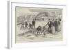 The German Empress and Her Children at Felixstowe, 10 AM on the Beach-null-Framed Giclee Print