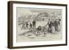 The German Empress and Her Children at Felixstowe, 10 AM on the Beach-null-Framed Giclee Print