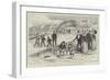 The German Empress and Her Children at Felixstowe, 10 AM on the Beach-null-Framed Giclee Print