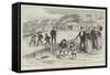 The German Empress and Her Children at Felixstowe, 10 AM on the Beach-null-Framed Stretched Canvas