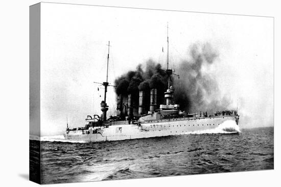 The German Flag Ship Sunk by the British Near the Falklands: the Cruiser 'scharnhorst'-null-Stretched Canvas