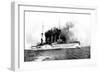 The German Flag Ship Sunk by the British Near the Falklands: the Cruiser 'scharnhorst'-null-Framed Art Print