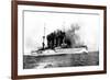 The German Flag Ship Sunk by the British Near the Falklands: the Cruiser 'scharnhorst'-null-Framed Premium Giclee Print
