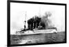 The German Flag Ship Sunk by the British Near the Falklands: the Cruiser 'scharnhorst'-null-Framed Art Print