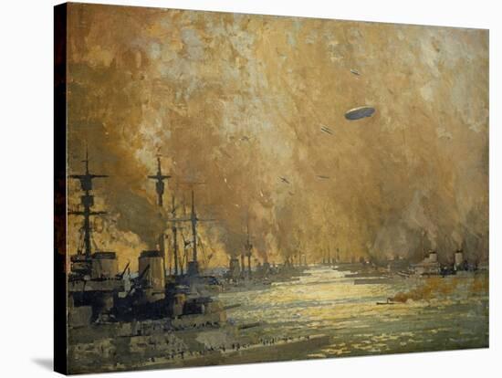 The German Fleet after Surrender, Firth of Forth, November 1918-James Paterson-Stretched Canvas