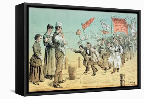 The German Invasion, from 'St. Stephen's Review Presentation Cartoon', 2 October 1886-Tom Merry-Framed Stretched Canvas