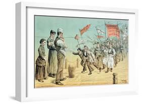 The German Invasion, from 'St. Stephen's Review Presentation Cartoon', 2 October 1886-Tom Merry-Framed Giclee Print