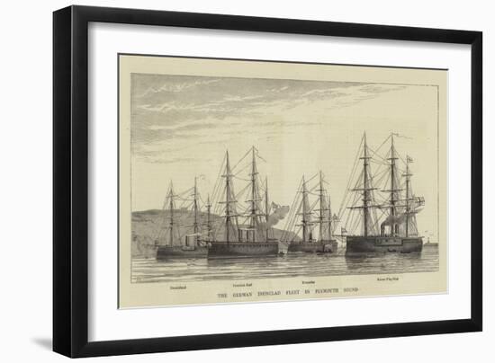 The German Ironclad Fleet in Plymouth Sound-null-Framed Giclee Print
