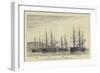 The German Ironclad Fleet in Plymouth Sound-null-Framed Giclee Print