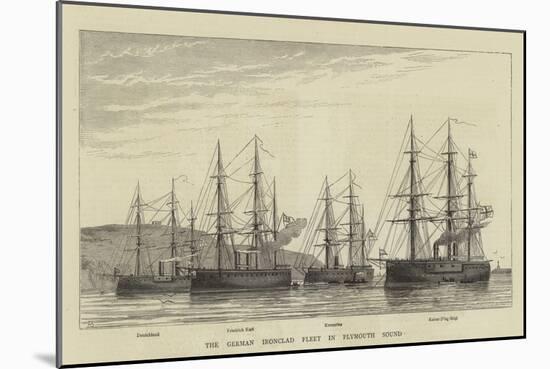 The German Ironclad Fleet in Plymouth Sound-null-Mounted Giclee Print