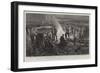 The German Military Manoeuvres, Round the Camp Fire after a Field Day-null-Framed Giclee Print