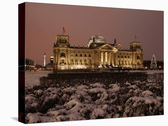 The German Parliament in the Old Reichstag Building, Berlin, Germany-David Bank-Stretched Canvas