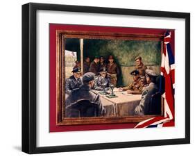 The German Surrender, (Oil on Canvas)-Terence Cuneo-Framed Giclee Print