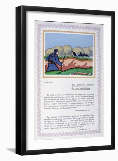 The Germans Use Chlorine Gas, Ypres, 22nd April 1915-Andre Helle-Framed Giclee Print