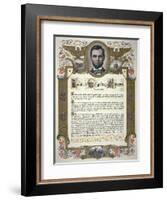 The Gettysburg Address, Delivered by Abraham Lincoln-null-Framed Giclee Print