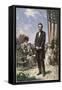 The Gettysburg Address-Jean Leon Gerome Ferris-Framed Stretched Canvas