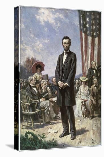 The Gettysburg Address-Jean Leon Gerome Ferris-Stretched Canvas