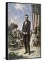 The Gettysburg Address-Jean Leon Gerome Ferris-Framed Stretched Canvas