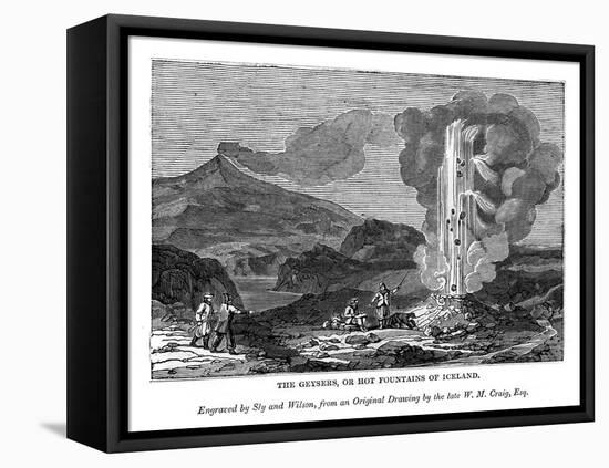 The Geysers, or Hot Fountains of Iceland, 1843-Sly and Wilson-Framed Stretched Canvas