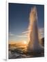 The Geysir Strokkur in Geothermal Area Haukadalur Part, Touristic Route Golden Circle During Winter-Martin Zwick-Framed Photographic Print