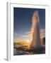 The Geysir Strokkur in Geothermal Area Haukadalur Part, Touristic Route Golden Circle During Winter-Martin Zwick-Framed Photographic Print