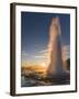 The Geysir Strokkur in Geothermal Area Haukadalur Part, Touristic Route Golden Circle During Winter-Martin Zwick-Framed Photographic Print