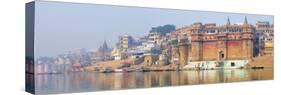 The Ghats Along the Ganges River Banks, Varanasi, India-Mauricio Abreu-Stretched Canvas