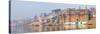 The Ghats Along the Ganges River Banks, Varanasi, India-Mauricio Abreu-Stretched Canvas