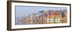 The Ghats Along the Ganges River Banks, Varanasi, India-Mauricio Abreu-Framed Photographic Print