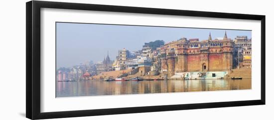 The Ghats Along the Ganges River Banks, Varanasi, India-Mauricio Abreu-Framed Photographic Print