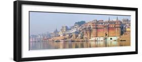 The Ghats Along the Ganges River Banks, Varanasi, India-Mauricio Abreu-Framed Photographic Print