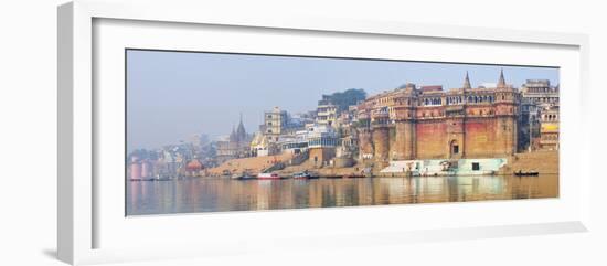 The Ghats Along the Ganges River Banks, Varanasi, India-Mauricio Abreu-Framed Photographic Print