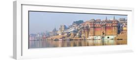 The Ghats Along the Ganges River Banks, Varanasi, India-Mauricio Abreu-Framed Photographic Print