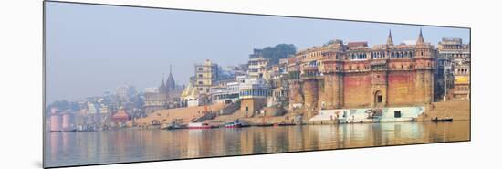 The Ghats Along the Ganges River Banks, Varanasi, India-Mauricio Abreu-Mounted Photographic Print