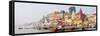 The Ghats Along the Ganges River Banks, Varanasi, India-Mauricio Abreu-Framed Stretched Canvas