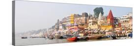 The Ghats Along the Ganges River Banks, Varanasi, India-Mauricio Abreu-Stretched Canvas