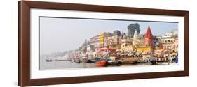 The Ghats Along the Ganges River Banks, Varanasi, India-Mauricio Abreu-Framed Photographic Print