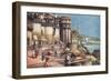 The Ghats, Benares, India-null-Framed Art Print