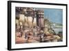 The Ghats, Benares, India-null-Framed Art Print