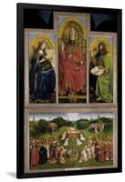 The Ghent Altarpiece or Adoration of the Mystic Lamb-Hubert & Jan Van Eyck-Framed Art Print