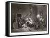 The Ghost - a Christmas Frolic - Le Revenant, Printed 1814 (Stipple)-John Massey Wright-Framed Stretched Canvas