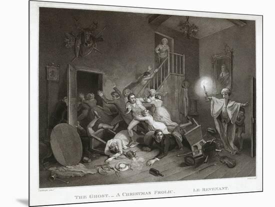 The Ghost - a Christmas Frolic - Le Revenant, Printed 1814 (Stipple)-John Massey Wright-Mounted Giclee Print