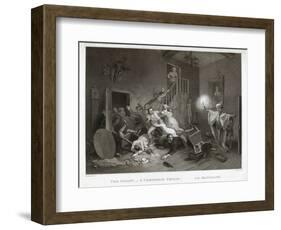 The Ghost - a Christmas Frolic - Le Revenant, Printed 1814 (Stipple)-John Massey Wright-Framed Giclee Print