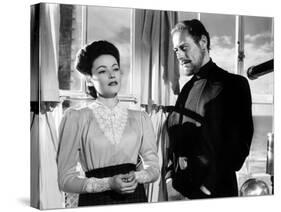 The Ghost and Mrs. Muir, Gene Tierney (Costume Designed by Oleg Cassini), Rex Harrison, 1947-null-Stretched Canvas